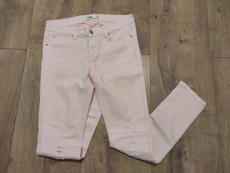 Ružové, roztrhané nohavice, veľkosť 42, 42