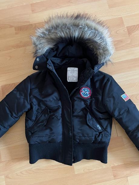 Zimná bunda s kozusinou, 140