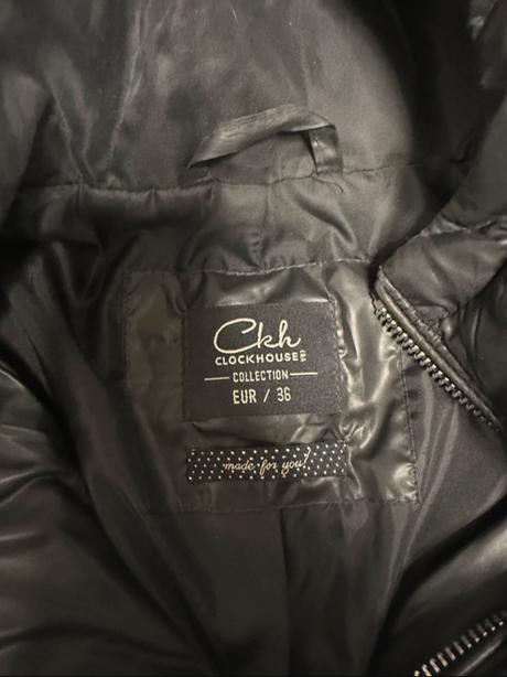 Čierna bunda clockhouse, clockhouse,s