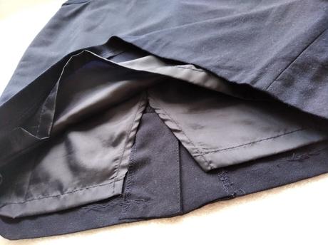 Tmavomodrá biznis sukňa, h&m,36