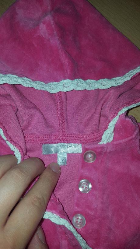 Ružové zamatové šatky na 3-6 mes, kappahl,68