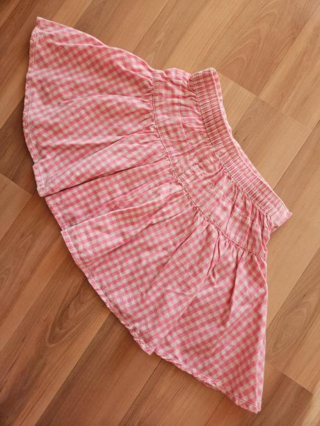 Ružová kockovaná suknička na 4-5 rokov, next,104