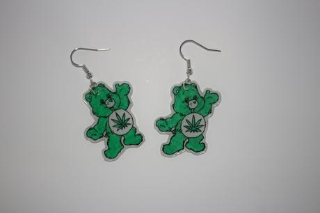 Náušnice starostliví medvedíci handmade,