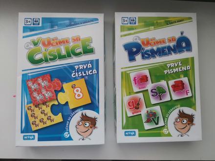Puzzle čísla a písmená,