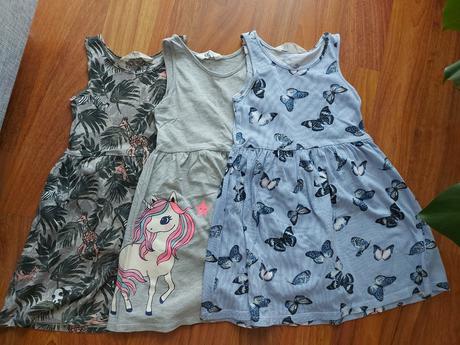3x šaty h&m 110/116, h&m,110