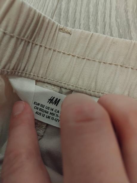 Béžové nohavice hm 152, h&m,152