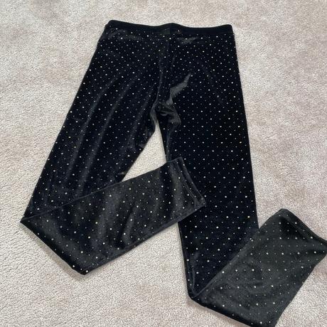 Semišové legíny so zlatými bodkami, takko,146