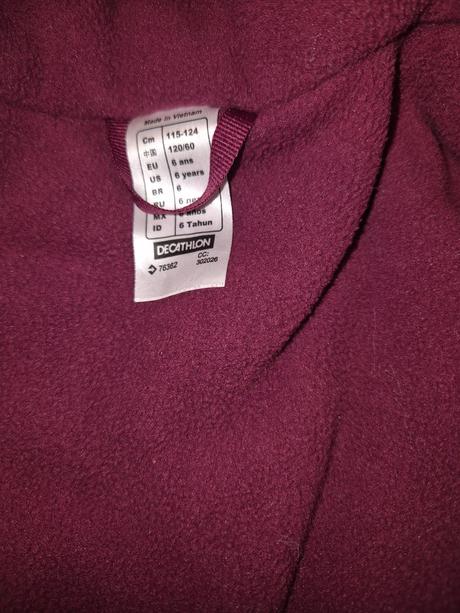 Detska zimna bunda wedze, decathlon,122