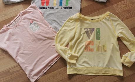 Žltá mikina /tričko + ružové tričko, takko,l