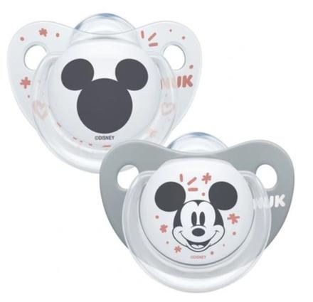 Nuk silikónový cumlík mickey&minnie 2ks, 6-18m, nuk