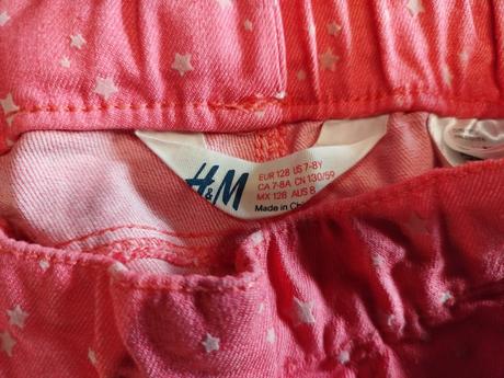 Tenšie džegíny s hviezdičkami, h&m,128