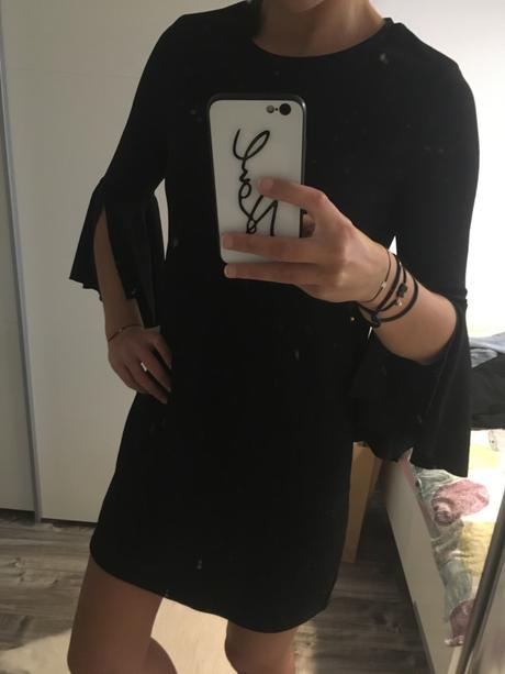 Bershka šaty s volanovym rukavom, bershka,xs