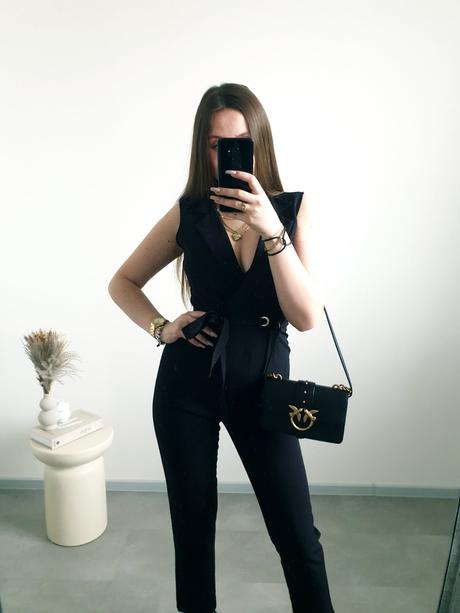 Čierny overal s/m, s