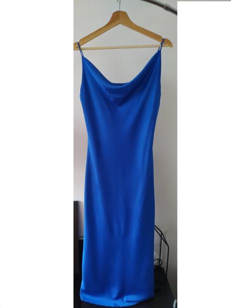 Maxi saténové šaty, s