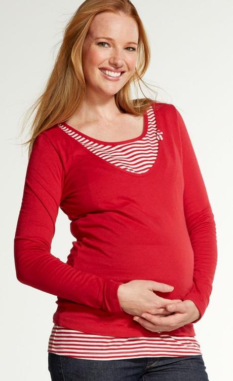 Tričko na dojčenie viki -l červené,