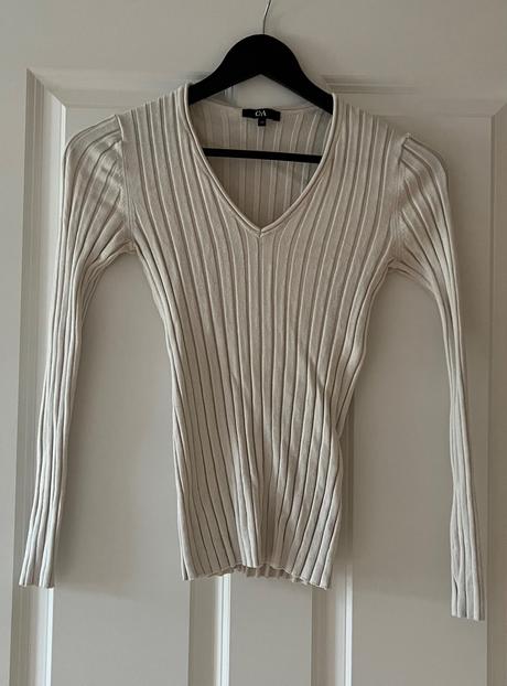 Krémové tričko, c&a, xs/34, c&a,xs