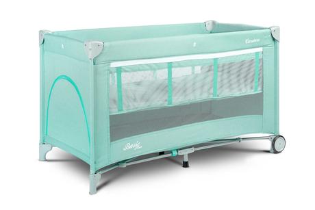Caretero cestovná postieľka basic plus mint, šírka (cm): 60,dĺžka (cm): 120