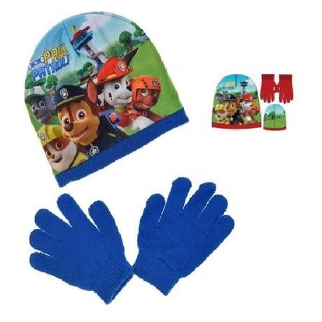 Detská čiapka s rukavicami- tlapková patrola, 50 / 56