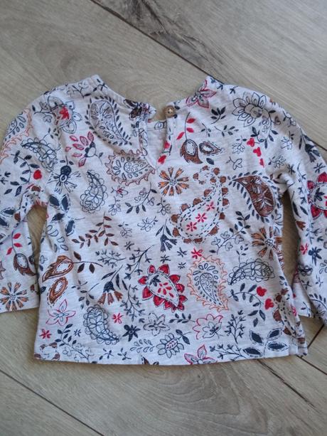 Sivé melírované tričko so vzorom next (80), next,80