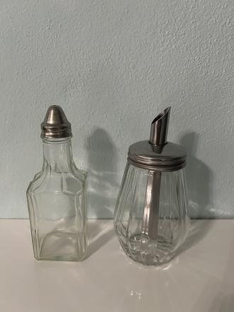 Retro cukornička a nádoba na olej- cena spolu, 