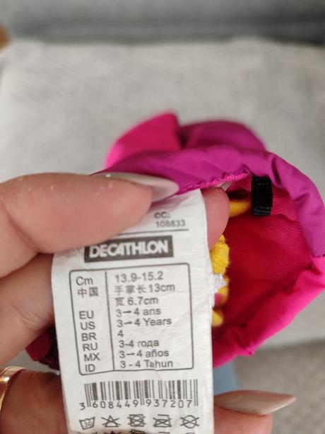 Rukavice palčiaky, decathlon