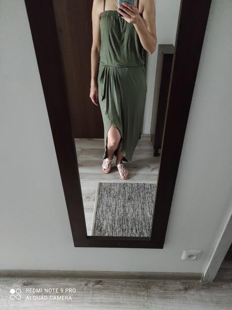 Maxi saty olivove,s, s