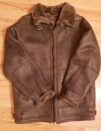 Pánsky zimný kabát z brúsenej kože, authentic,xl