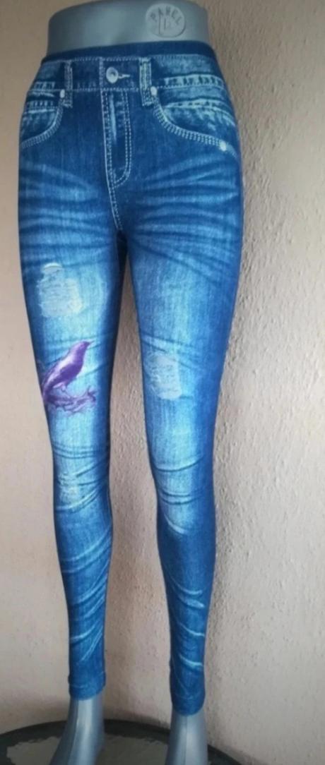 Legíny džínsový vzhľad, s/m, m / s