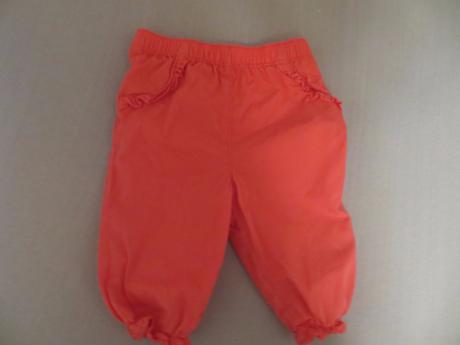 Tmavoružové letné nohavice, 80