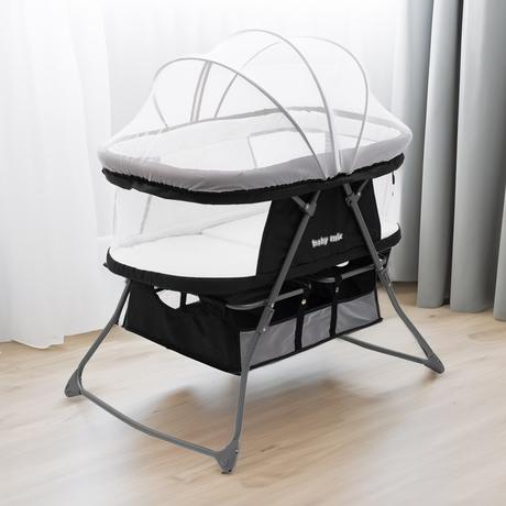 Detská cestovná postieľka dreamynest čierna,