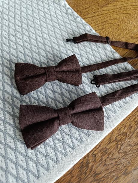 Set motýlikov otec a syn tmavo hnedé,