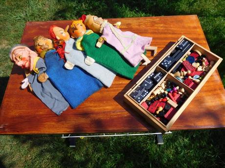 Maňušky+drevená krabička s hrou,, 