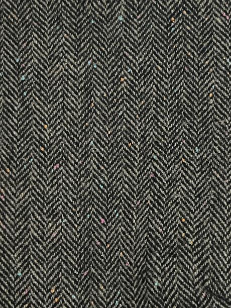 Hm tvidovy kabat hnedy s - 50perc vlna detail vzor, h&m,s