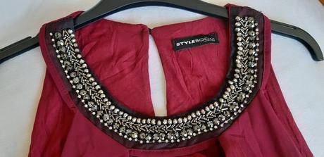 Bordové spoločenské šaty, xl