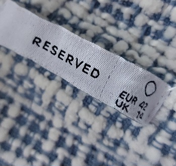 Bledomodrá bundička z buklé, reserved,42