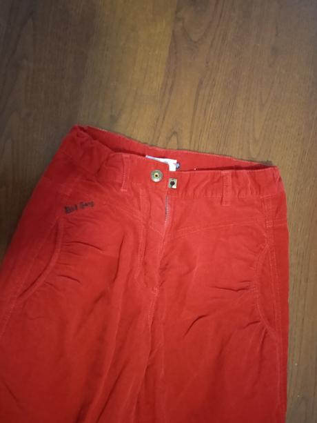 Vyteplené menčestrové nohavice, 134