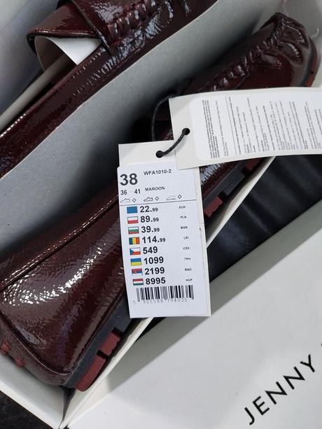 Burgundy topánky veľ.38, 38