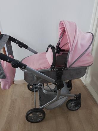 Detský kočiarik pre bábiku 2 v 1, 