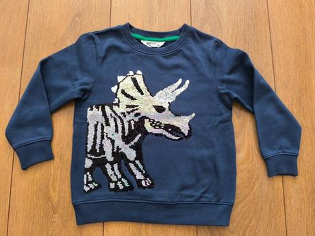 Mikina s flitrami, h&m,110