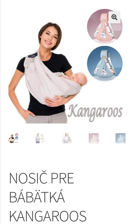 Nosič pre bábätká kangaroos - nový,