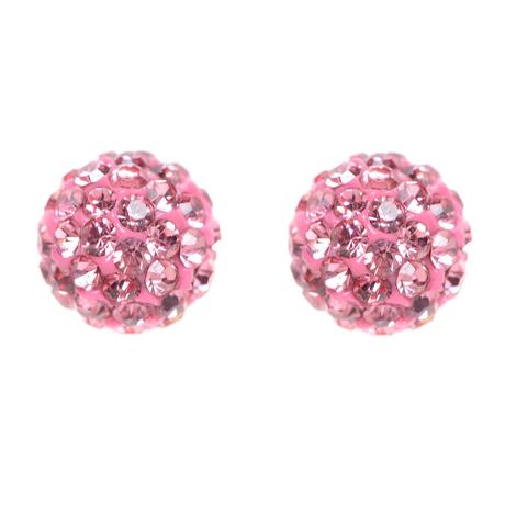 Shamballa korálky jednodierkové -  náušnicové, 