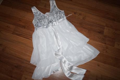 Biele saty s flitrami, m