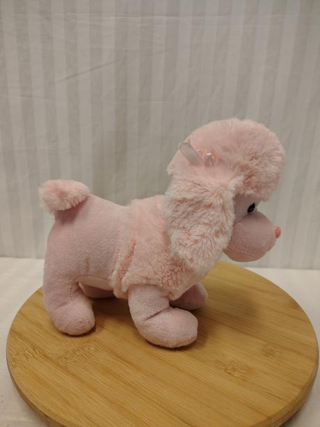 Plyšový ružový pes pudlík, b&m retail, 26 cm, 