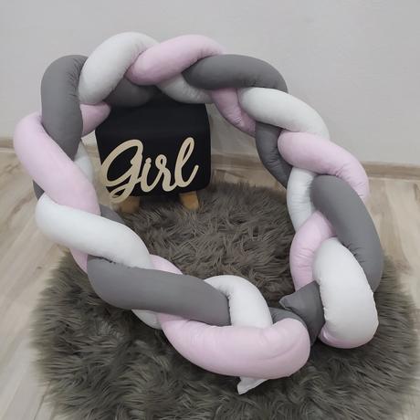 Vrkoč - pletený mantinel do postieľky, šírka (cm): 30,dĺžka (cm): 100