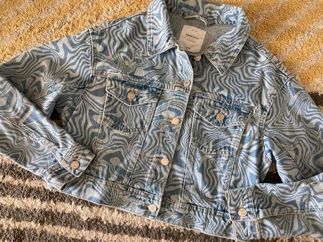 Vzorovaná riflová bunda xs/s, house,xs