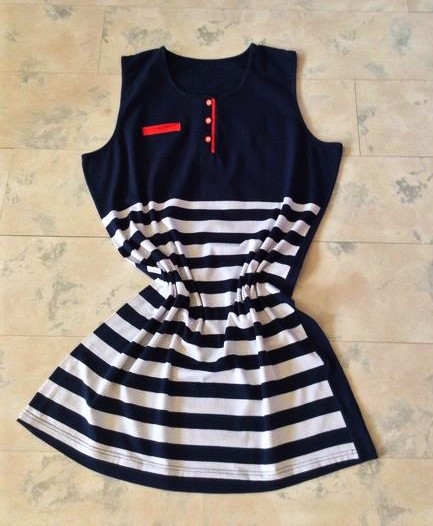 Námornícke úpletové šaty, xl