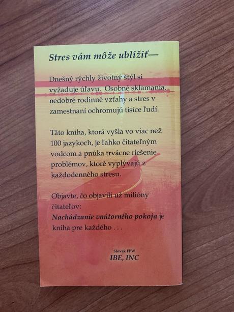 Kniha nachádzanie vnútorného pokoja, 
