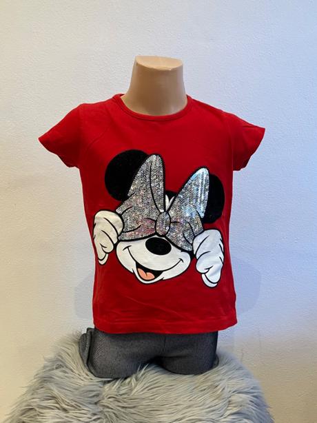 Dievčenské tričko s flitrami minnie (4-5r.), disney,110