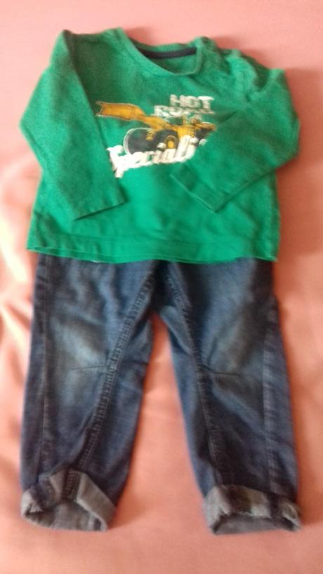 Rifle zn. next  č.92 + tričko zn. lupilu č. 86-92, 92