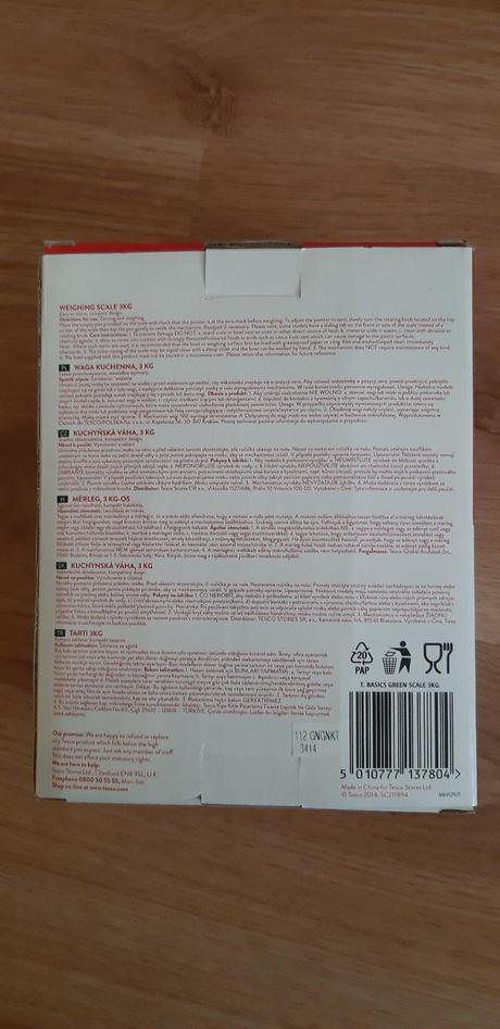 Kuchynská váha zelená, 
